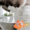 swimming fish cat toy