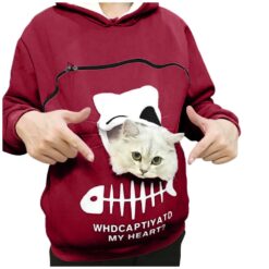 cat hoodie pouch