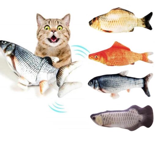 electric moving fish cat toy