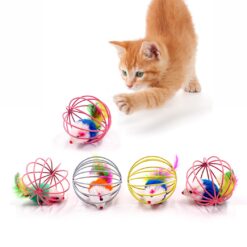 cat toy ball with mouse