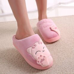 Cute cozy cat paw slippers