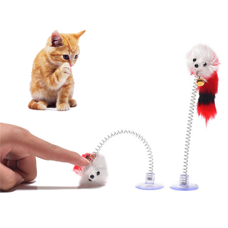 spring mouse cat toy
