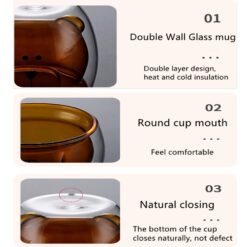 double layer glass mug