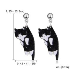 Cat stud earrings