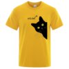 black cat t shirt men
