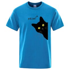 black cat t shirt men