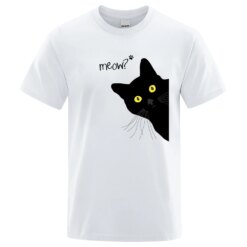 black cat t shirt men