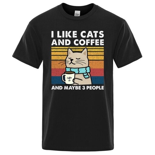 Cat coffee t shirt