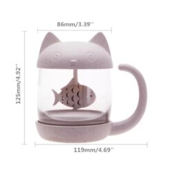 cat mug & fish tea infuser