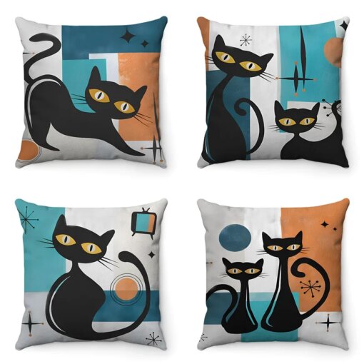 Decorative cat pillow