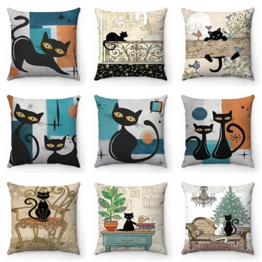 Decorative cat pillow