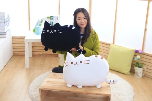 kawaii cat plush pillow