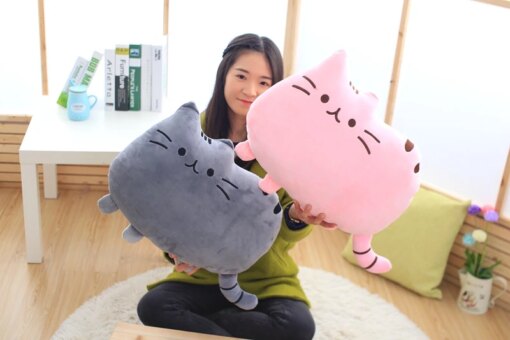 kawaii cat plush pillow