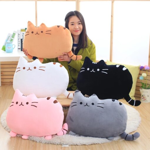 kawaii cat plush pillow