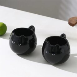 Cat shaped ceramic mug