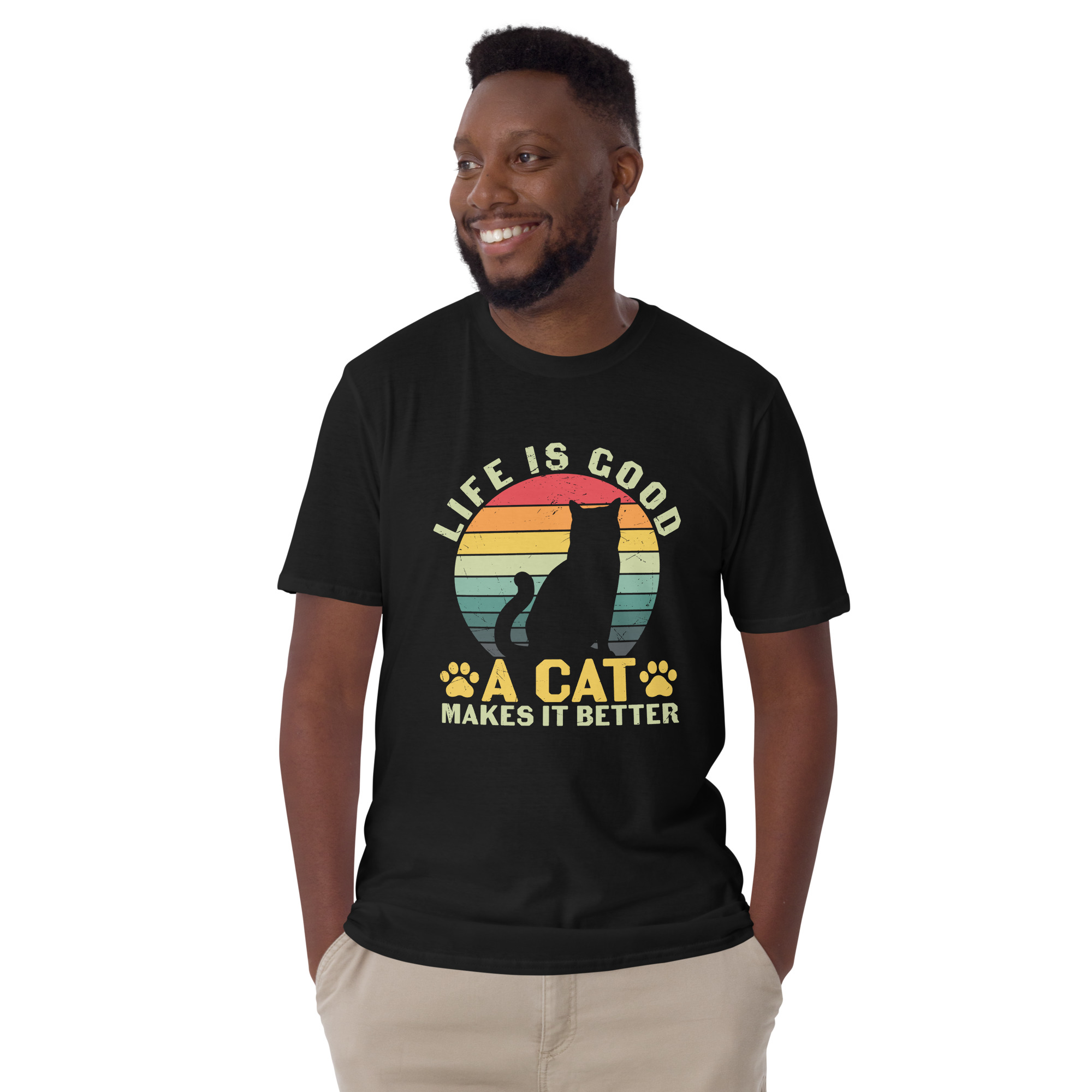 life is good cat t shirts