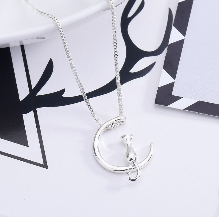 Cat Moon Necklace