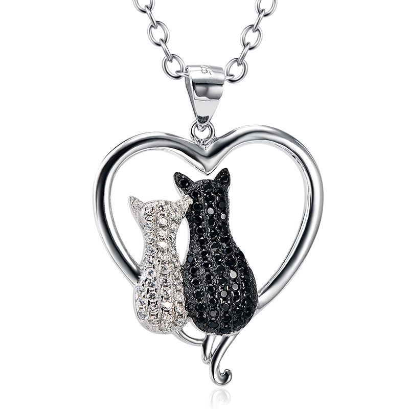 two cat necklace