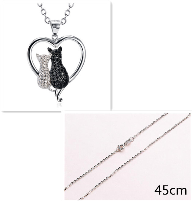 two cat necklace